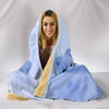 Lovely Arctic Fox Print Hooded Blanket