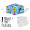 Cute Parrots Patterns Print Face Mask