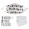 Giant Schnauzer Dog Paws Patterns Print Face Mask