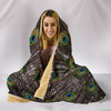 Lovely Peacock Art Print Hooded Blanket