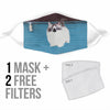 Cute Munchkin Cat Print Face Mask