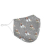 Cute Basset Hound Patterns Print Face Mask