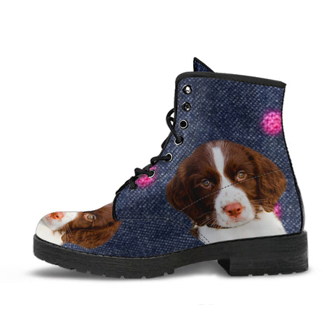 New English Springer Spaniel Print Boots For Women/Men