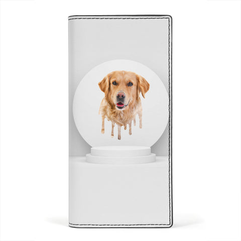 Golden Retriever Art Print Women's Leather Wallet