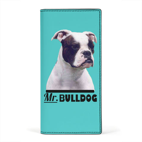 Mr. Bulldog Print Women's Leather Wallet