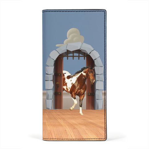 American Paint Horse Print Women's Leather Wallet