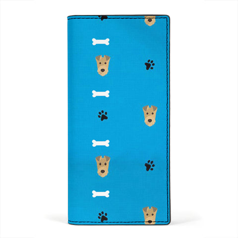 Irish Terrier Print Women's Leather Wallet