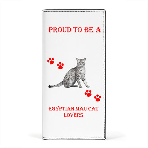Egyptian Mau Cat Print Women's Leather Wallet