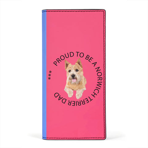 Proud To Be A Norwich Terrier DAD Print Women's Leather Wallet