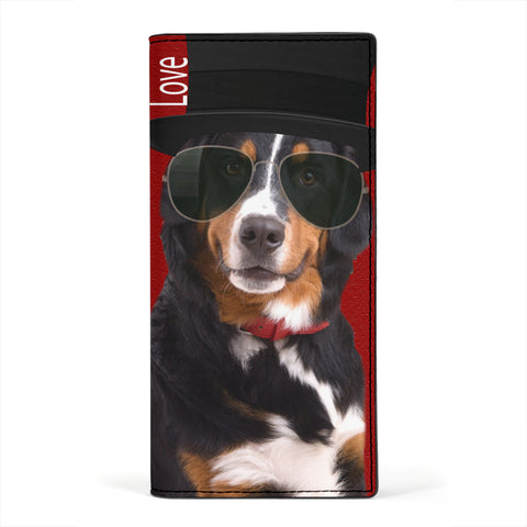 Bernese Mountain Dog Love Print Women's Leather Wallet