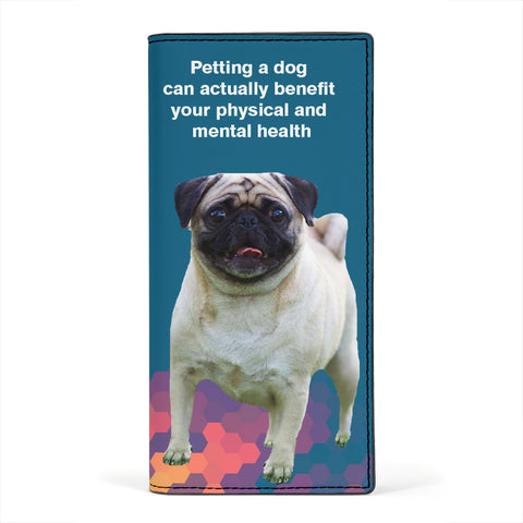 Pug Lovers Print Women's Leather Wallet