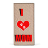 I Love MOM DAD Print Women's Leather Wallet