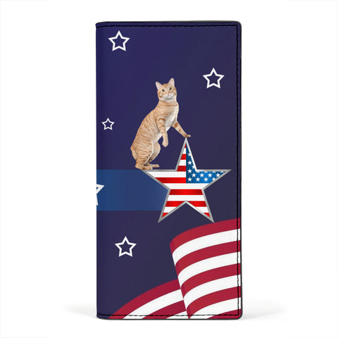 American Bobtail Cat Print Women's Leather Wallet