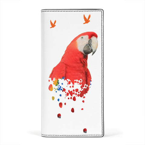 Scarlet macaw Parrot Print Women's Leather Wallet