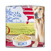 [AI Generated] Golden Retriever with a bowl from Ohio Print Women's Leather Wallet