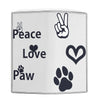 Peace love Paws Print Women's Leather Wallet