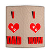 I Love MOM DAD Print Women's Leather Wallet