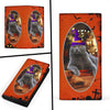 Chartreux Cat Halloween Print Women's Leather Wallet