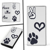 Peace love Paws Print Women's Leather Wallet