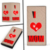 I Love MOM DAD Print Women's Leather Wallet