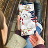 Maltese Dog Print Women's Leather Wallet