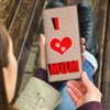 I Love MOM DAD Print Women's Leather Wallet