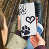 Peace love Paws Print Women's Leather Wallet