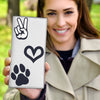 Peace love Paws Print Women's Leather Wallet