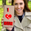 I Love MOM DAD Print Women's Leather Wallet