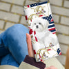 Maltese Dog Print Women's Leather Wallet