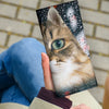 Dog And Cat Face Print Women's Leather Wallet