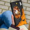 Bulldog Halloween Print Women's Leather Wallet