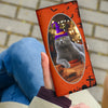 Chartreux Cat Halloween Print Women's Leather Wallet