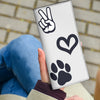 Peace love Paws Print Women's Leather Wallet