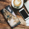 Dog And Cat Face Print Women's Leather Wallet