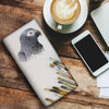 African Grey Parrot Art Print Women's Leather Wallet