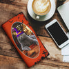 Chartreux Cat Halloween Print Women's Leather Wallet