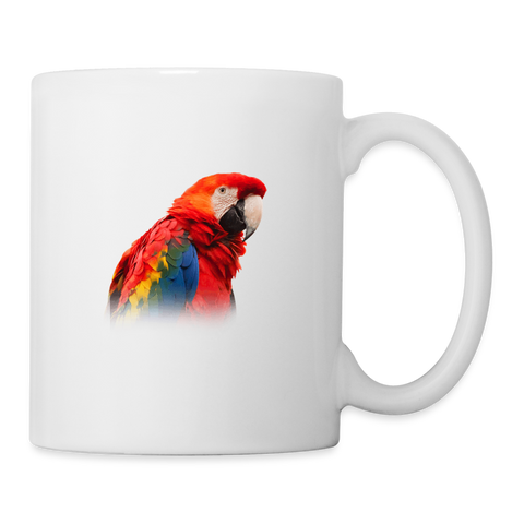 Scarlet macaw Print Coffee/Tea Mug - white