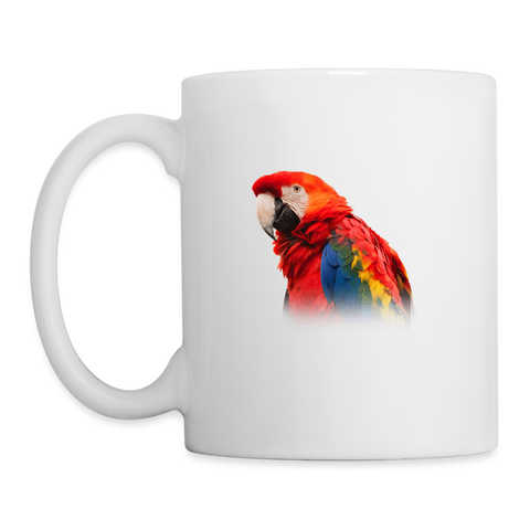 Scarlet macaw Print Coffee/Tea Mug - white