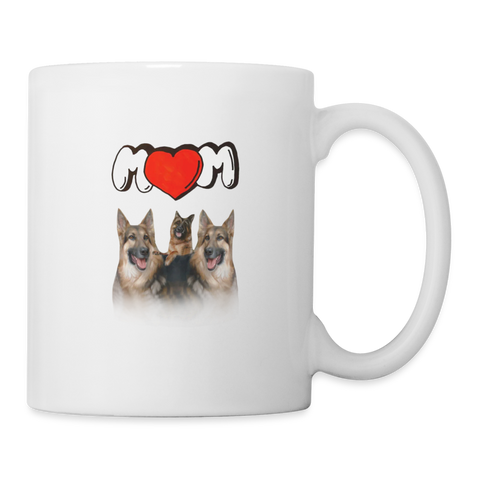 German Shepherd 'Mom' Print Coffee/Tea Mug - white