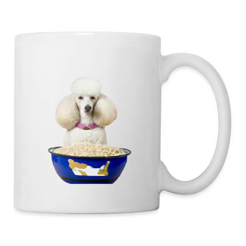 Poodle Dog Print Coffee/Tea Mug - white