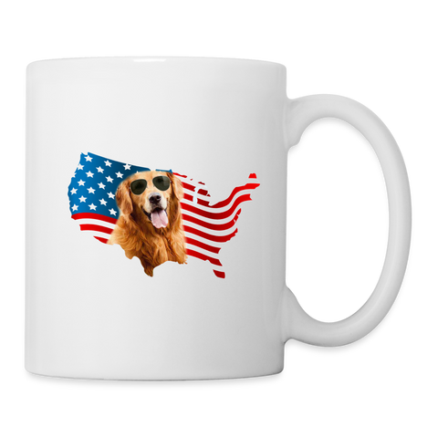 Golden Retriever Print Coffee/Tea Mug - white