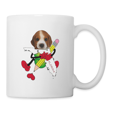 Beagle Loving Florida Print Coffee/Tea Mug - white