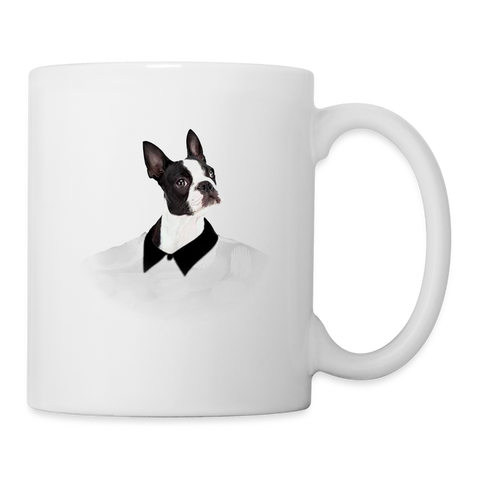 Boston Terrier Print Coffee/Tea Mug - white