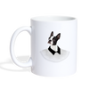 Boston Terrier Print Coffee/Tea Mug - white