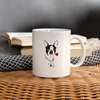 Boston Terrier With Rose Print Coffee/Tea Mug - white