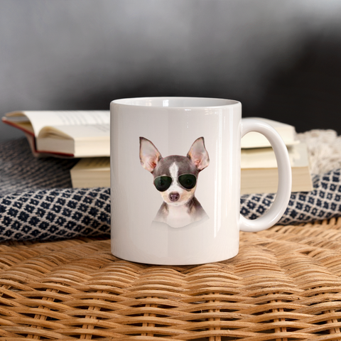 Chihuahua Print Coffee/Tea Mug - white