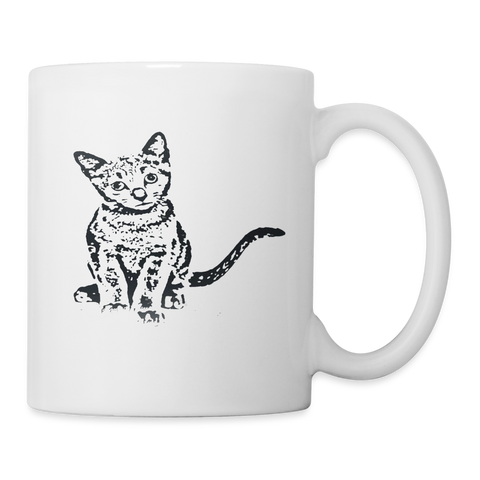 Cat Print Coffee/Tea Mug - white