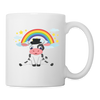 Cow With Rainbow Print Coffee/Tea Mug - white