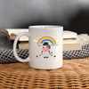 Cow With Rainbow Print Coffee/Tea Mug - white